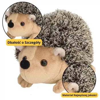LEAN TOYS Plüsch-Igel Maskottchen Kuscheltier Braun 17,5 cm