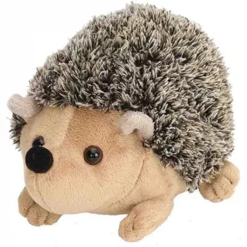 LEAN TOYS Plüsch-Igel Maskottchen Kuscheltier Braun 17,5 cm
