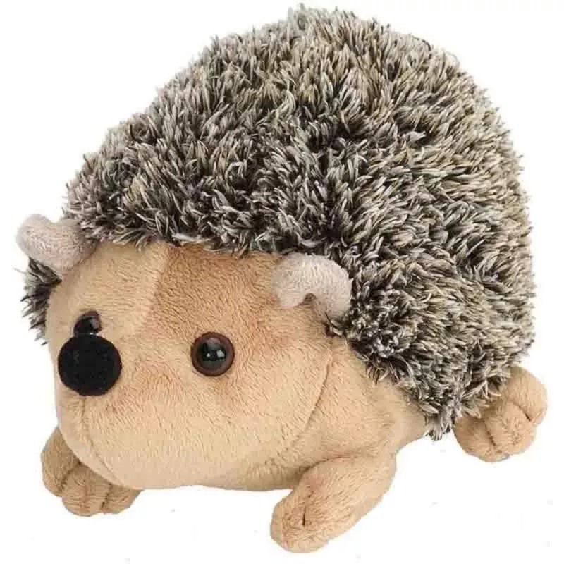 LEAN TOYS Plüsch-Igel Maskottchen Kuscheltier Braun 17,5 cm