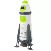 LEAN TOYS Space Rocket Ship Playset mit Astronautenfiguren, Lichtern und Geräuschen, 42 cm, Weiß Grau Orange