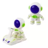 LEAN TOYS Space Rocket Ship Playset mit Astronautenfiguren, Lichtern und Geräuschen, 42 cm, Weiß Grau Orange