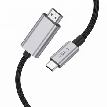 TECH-PROTECT ULTRABOOST Kabel USB-C auf HDMI 2.1 8K 60Hz 200cm Eisengrau