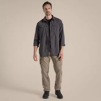 Craghoppers NosiLife Adventure Langarmhemd III - Black Pepper, M
