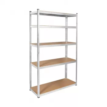 Rebel RB-1252 Metallregal 205x120x45 cm Silber 5 Regalböden 875 kg