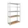 Rebel RB-1252 Metallregal 205x120x45 cm Silber 5 Regalböden 875 kg