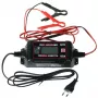 MW Power MW-SC4E 12V 4A Automatisches 4-Stufen-Batterieladegerät für Blei-Säure AGM GEL MF Batterien 10-120Ah mit LED-Anzeigen, Krokodilklemmen, EU-Stecker