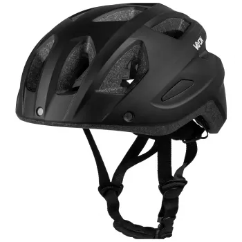 Vayox Kask Active Mattschwarzer Fahrradhelm mit LED M