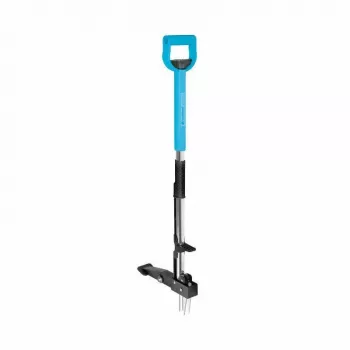 CELLFAST C.IDEAL Unkrautstecher 95 cm Stand-Up manueller Unkrautentferner mit 3-Klauen-System aus gehärtetem Stahl und Fußpedal-Auswurf, ergonomischer D-Griff, Grün/Schwarz
