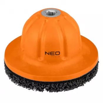 NEO TOOLS 11-136 Radnaben-Reinigungsscheiben-Set, 150 mm, 1/2 inch Antrieb, Vlies-Schleifscheibe zur Rostentfernung