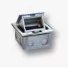 BACHMANN Mini Countertop Box 3M - Tischbox zur Montage von Standard-Steckdosen 22,5x45 mm (45x45 mm) klappbar, Weiß
