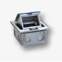 BACHMANN Mini Countertop Box 3M - Tischbox zur Montage von Standard-Steckdosen 22,5x45 mm (45x45 mm) klappbar, Weiß