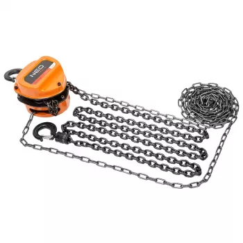 NEO TOOLS 1 Tonne 3 m manueller Kettenzug mit 6 mm Lastkette und Doppelsperrklinkenbremse