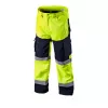 NEO TOOLS Softshell-Warnhose mit hoher Sichtbarkeit, fluoreszierendes Gelb, Größe XL