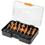 NEO TOOLS 15-teiliges Hartmetall-Fräser-Set mit 8 mm Schaft im Holzkoffer
