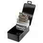 NEO TOOLS 25-teiliger HSS-Co Kobalt Metallbohrer-Satz, 1,0–13,0 mm, vollgeschliffen, 135° Spitzenwinkel, DIN 338, Metallkassette