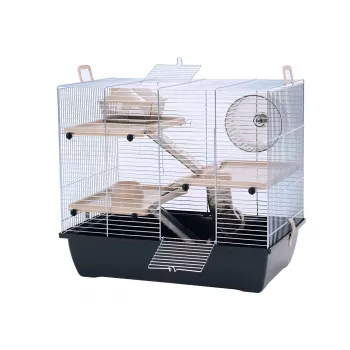 INZ INTER-ZOO Pinky 3 Zink schwarzer Nagetierkäfig 500x330x455 mm