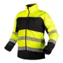 NEO TOOLS 81-702-XL Softshell-Warnjacke, fluoreszierendes Gelb/Schwarz, Größe XL, EN ISO 20471 Klasse 3