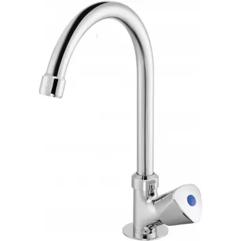 DEANTE BEZ 062L Chrom Einhebel-Küchenarmatur mit 360° schwenkbarem Auslauf und Wasserspar-Luftsprudler