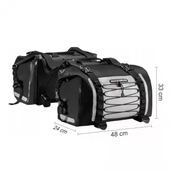 ROCKBROS AS-010BGR Wasserdichte Motorrad-Hecktasche 10L Grau