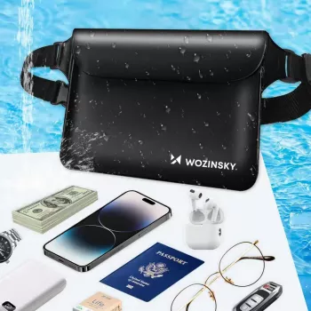 WOZINSKY WWS-01 Wasserdichte PVC-Hüfttasche Schwarz