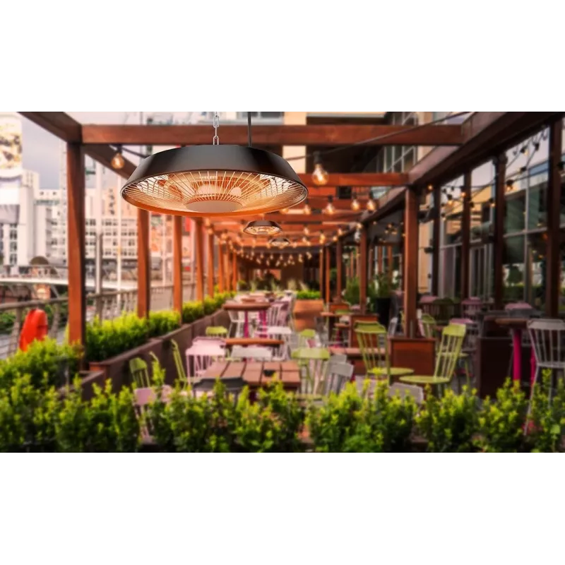NEO TOOLS 90-037 Elektro-Heizlüfter 2000W PTC-Keramik-Heizlüfter mit einstellbarem Thermostat, Überhitzungs- und Kippschutz, tragbarem Tragegriff, Schwarz/Grau