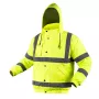 NEO TOOLS Hochsichtbare leicht isolierte Bomber-Arbeitsjacke, fluoreszierendes Gelb, Größe S