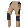 NEO TOOLS Mix&Match Arbeitshose, 4-Wege-Stretch, Cordura-verstärkt, Knieschutztaschen, Beige-Schwarz, Größe XXXL