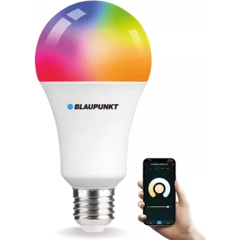 Blaupunkt E27 9W Smart LED-Lampe A60 – Tunable White & RGB, Wi-Fi, Alexa/Google Assistant