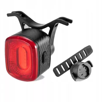 ROCKBROS Q2S Fahrrad-Rücklicht mit intelligenter Bremserkennung und USB-C-Kabel - Schwarz
