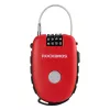 Rockbros Retractable Cable Lock 32420981001 Rot - 3-stelliges Zahlenschloss, 90 cm geflochtener Stahl