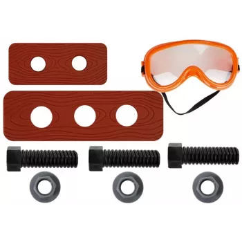LEAN TOYS Handyman Set Gürtel Bohrer Schraubendreher Zange Hammer - 12-teiliges Spielzeug-Werkzeugset für Kinder