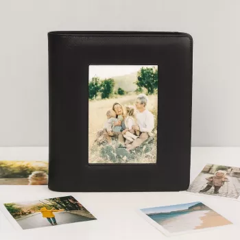 LOVEINSTANT Fotoalbum für 160 Fotos 10x15 cm, schwarz