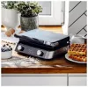Adler AD 3084 Waffeleisen mit LED-Display, 5 Programme, 7 Bräunungsstufen, 1600 W (max. 2400 W), Antihaftplatten, schwarz/silber