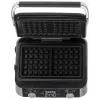 Adler AD 3084 Waffeleisen mit LED-Display, 5 Programme, 7 Bräunungsstufen, 1600 W (max. 2400 W), Antihaftplatten, schwarz/silber