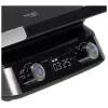 Adler AD 3084 Waffeleisen mit LED-Display, 5 Programme, 7 Bräunungsstufen, 1600 W (max. 2400 W), Antihaftplatten, schwarz/silber