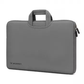 Wozinsky WNT-17G 17,3 Zoll Neopren-Laptophülle mit versenkbarem Griff - Grau