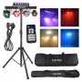 LIGHT4ME BEAM LASER STROBE LED PAR DERBY UV I - 4-in-1 Multi-Effekt-Bühnenlicht mit rotem/grünem Laser, UV und DMX-Steuerung