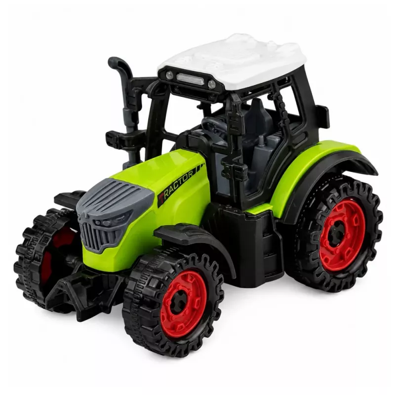 LEAN TOYS Traktor mit Tankauflieger, Reibungsantrieb, landwirtschaftliche Maschine, 34 cm