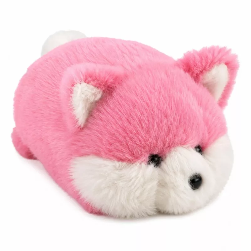 LEAN TOYS Plüschfuchs Plüschtier, rosa weiches Fell, 16 cm