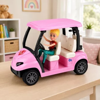 LEAN TOYS Meleks Golf-Set für Puppen mit Hund Golf-Set Urlaubs-Zubehör