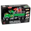 LEAN TOYS Transporter-LKW mit Käfig T-Rex Dinosaurier-Figur mit Licht und Sound 1:12