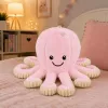 LEAN TOYS Plüsch-Oktopus mit Saugnapf, Pink, 16 cm