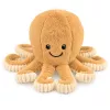 LEAN TOYS Plüsch-Oktopus Kuscheltier mit elastischen Tentakeln Beige 30 cm