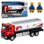 LEAN TOYS Tanklastwagen Metall Antrieb Lichter Geräusche Rot und Weiß 1:40