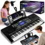 V-TONE MK800 Tragbares pädagogisches elektronisches Keyboard, 61 anschlagdynamische Tasten, 300 Klänge, 300 Rhythmen, 40 Demo-Songs, LCD-Display, USB-MIDI, Kopfhörerausgang, Mikrofoneingang, Sustain-Pedal-Eingang, 2x5W Lautsprecher, Schwarz