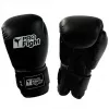 Profight Leder-Drachen-Boxhandschuhe Schwarz 12 oz