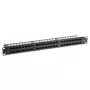 DELTA ENERGY SYSTEMS PP-48/RJ/6C 48-Port Cat6 UTP Patchpanel, 1U 19-Zoll Rackmontage, Schwarz