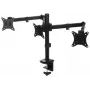 BRATECK LDT66-C034 Einzelmonitor-Tischhalterung mit Gasfederarm für 17-32 Zoll Bildschirme, 9kg, VESA 75/100, Klemme & Grommet, Schwarz