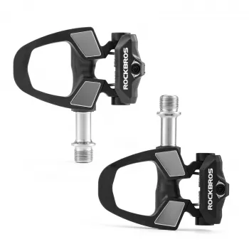 ROCKBROS RD9 Carbonfaser- und Titanlegierungs-SPD-SL-Rennpedale - Schwarz