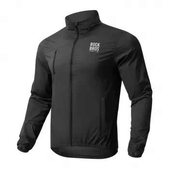 ROCKBROS TLWT002 ROAD TO SKY L Fahrrad-Windbreaker-Jacke - Schwarz